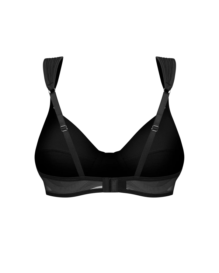 Czarny biustonosz z usztywnianymi miseczkami