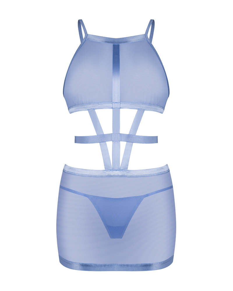 Transparentna sukienka i stringi